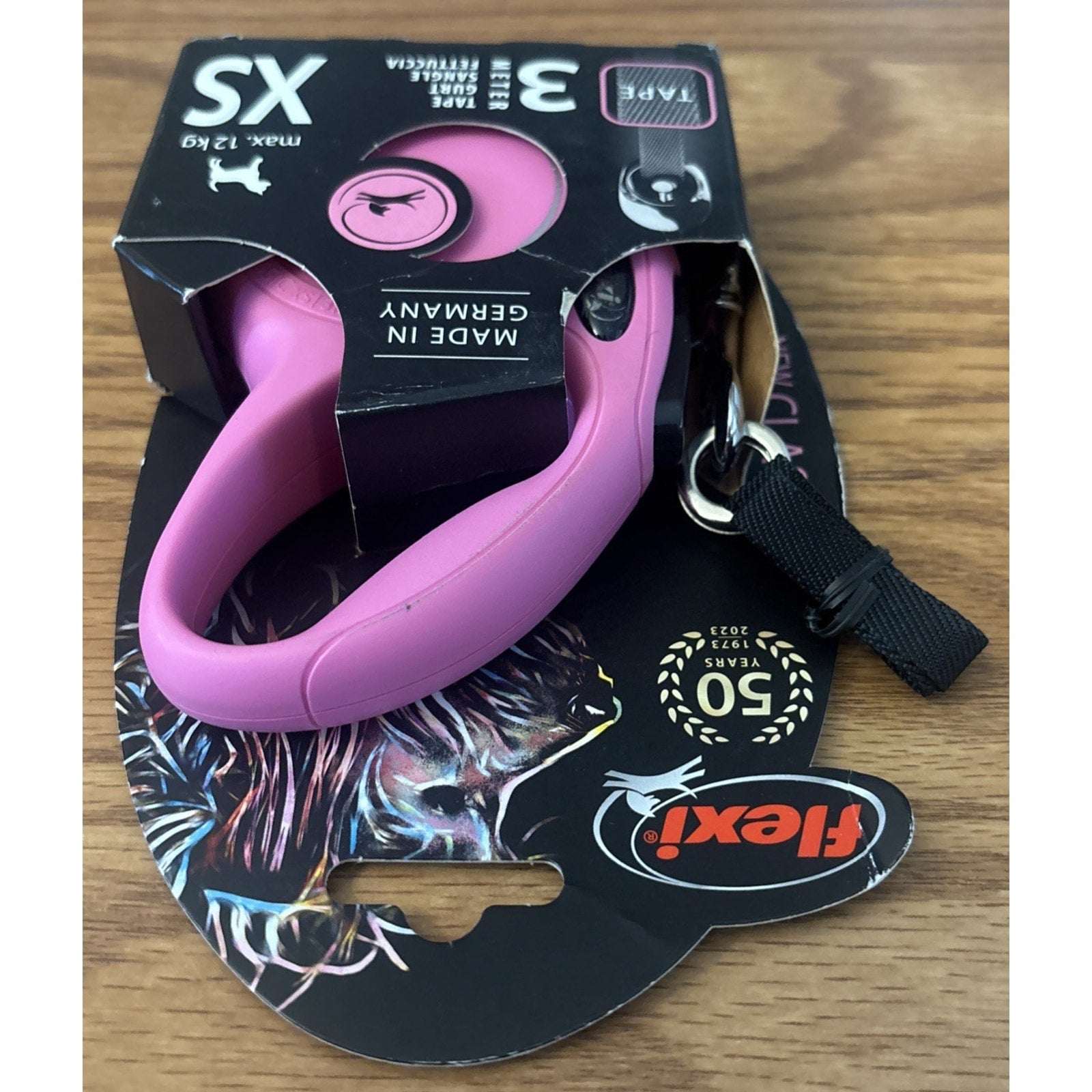 FLEXI New Classic Tape Retractable Dog Leash XS XSmall Pink 10ft Up to 26lbs
