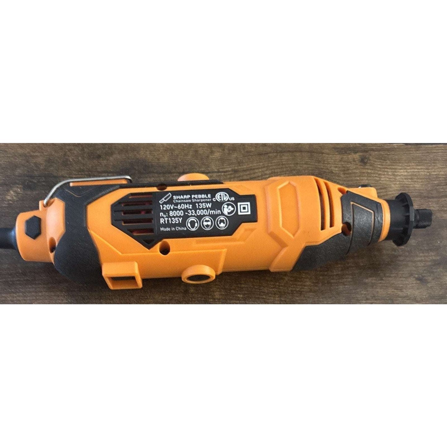 135W Sharp Pebble Electric Chainsaw Sharpener Kit 4PC Diamond Wheel Angle Guide