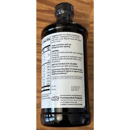 Neurobion B12 Complex Liquid Metabolism and Energy Supplement Vitamins, 16 fl oz
