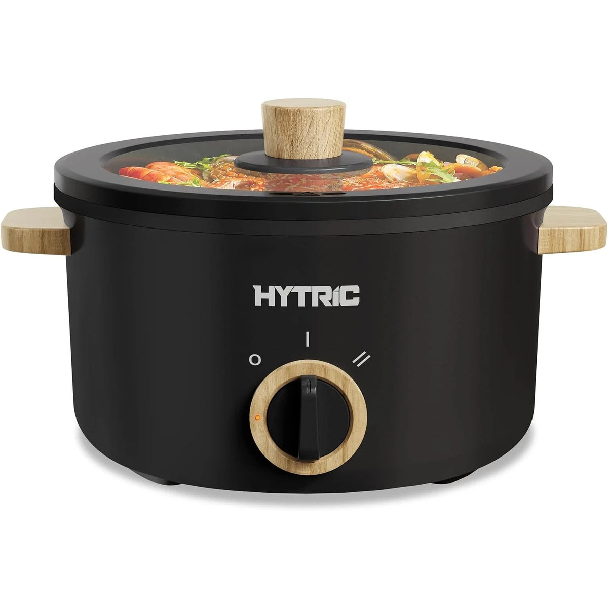 HYTRIC 2.5L 2.6Qt Electric Hot Pot Ramen Cooker Dual Power 300W 700W RV Dorm Blk