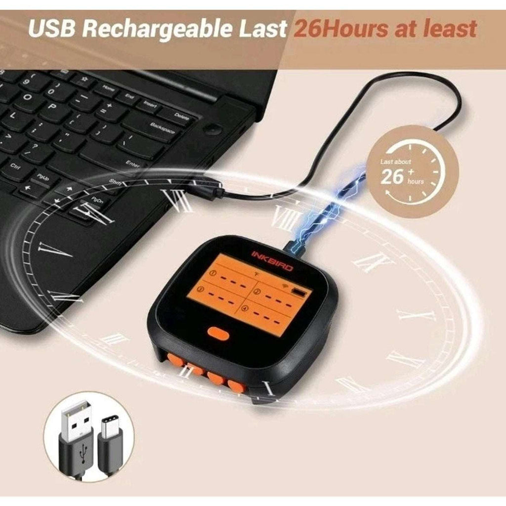 Inkbird Remote Wifi Food Thermometer IBBQ-4T BBQ Meat Cooking Kitchen Grill Tool