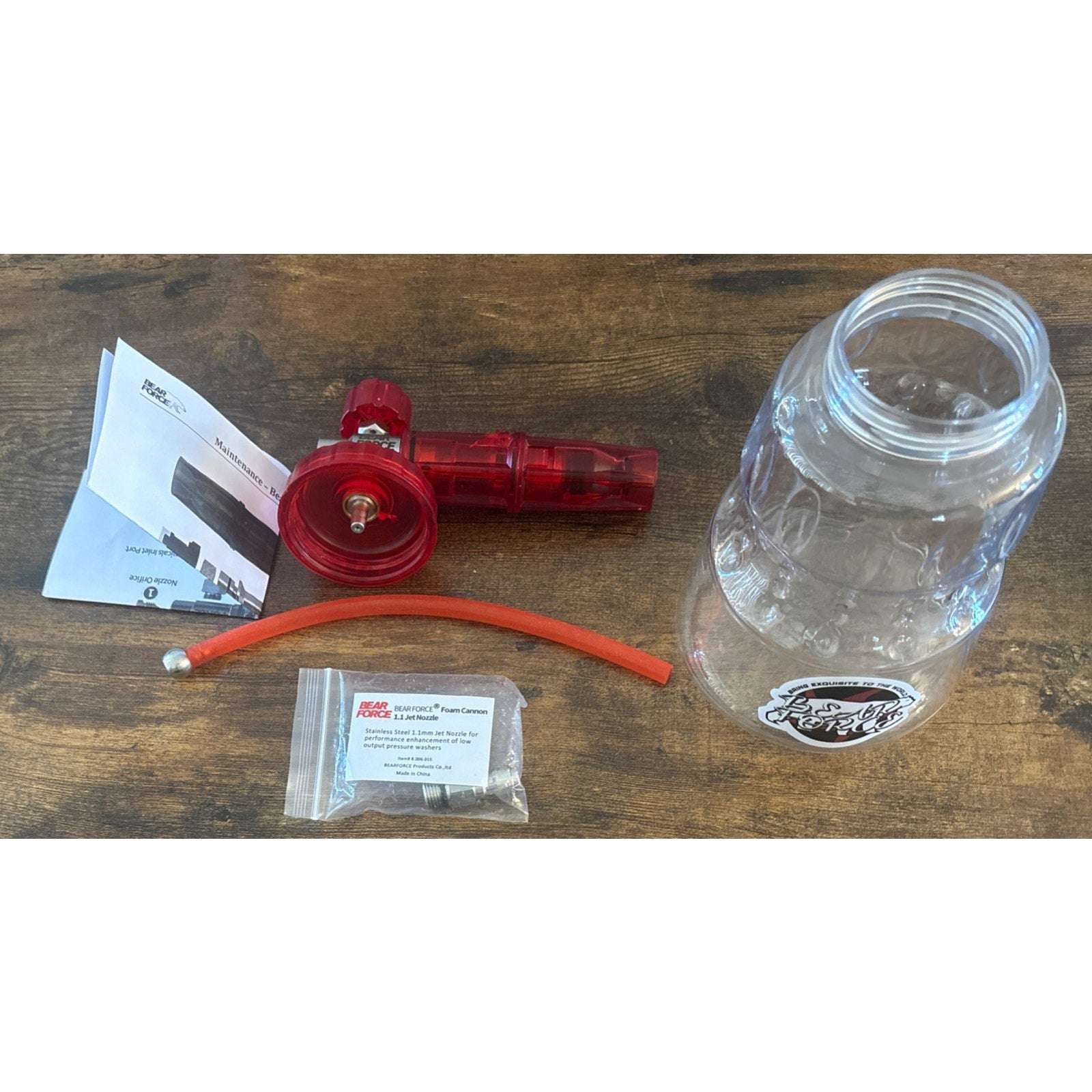 BEAR FORCE 360° Rotating Big Mouth Snow Foam Lance Generator 1/4” Quick Connect