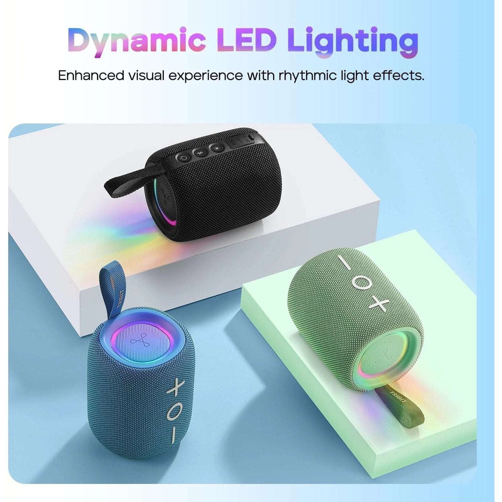 Tribit StormBox Mini+ Portable Waterproof Bluetooth RGB Speaker 360° Sound BTS33