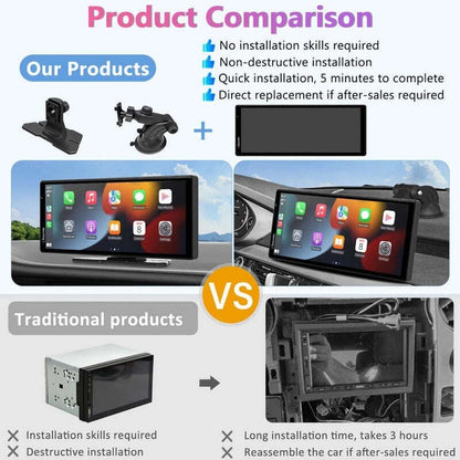 CARPURIDE W903 Smart Multimedia Wireless Carplay & Android Auto with Dash Camera