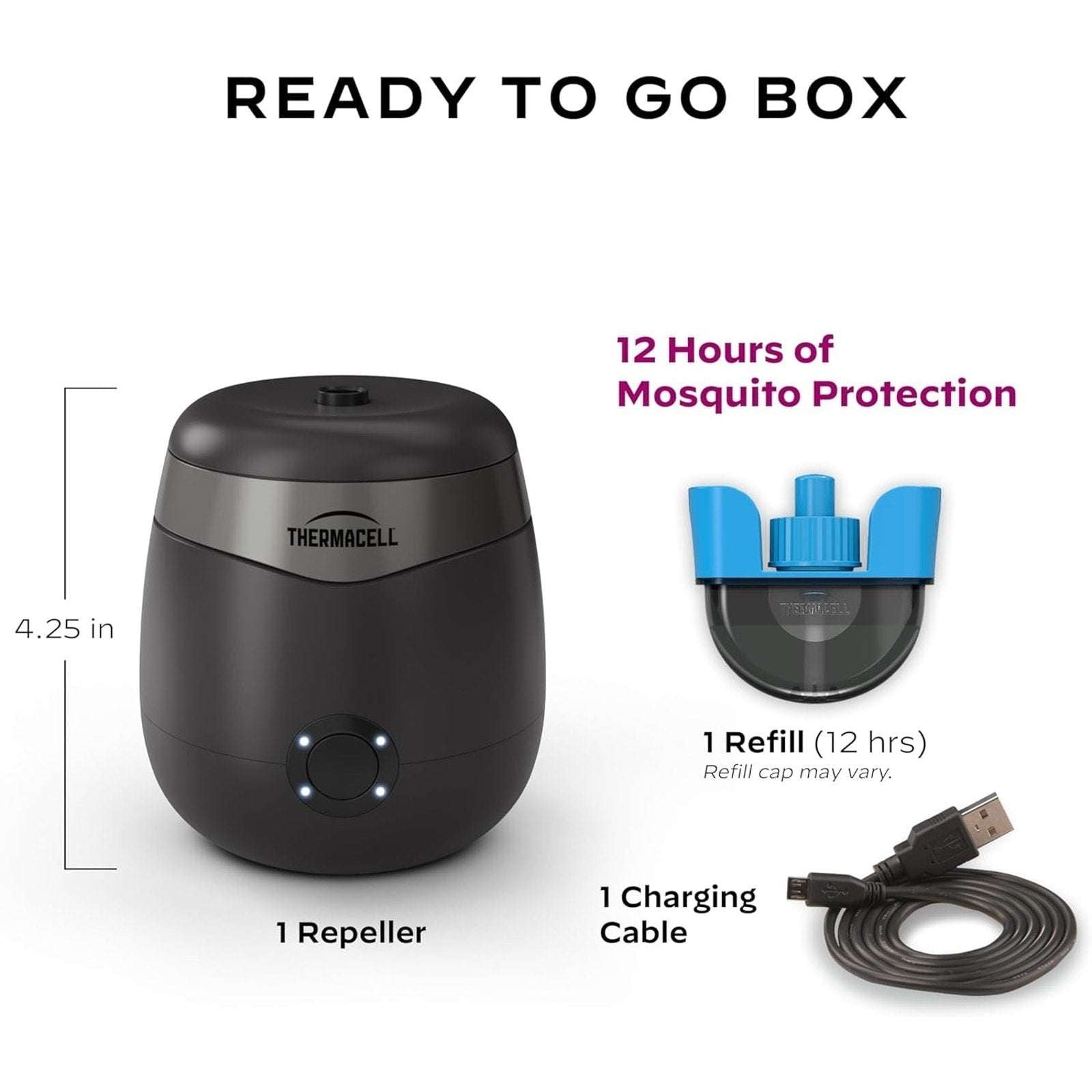 Thermacell Mosquito Repellent Rechargeable E-Series 20' Protection w 12Hr Refill