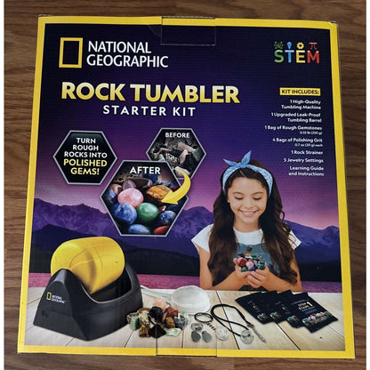 National Geographic Rock Tumbler Starter Kit Turn Rough Rocks into Polished Gems