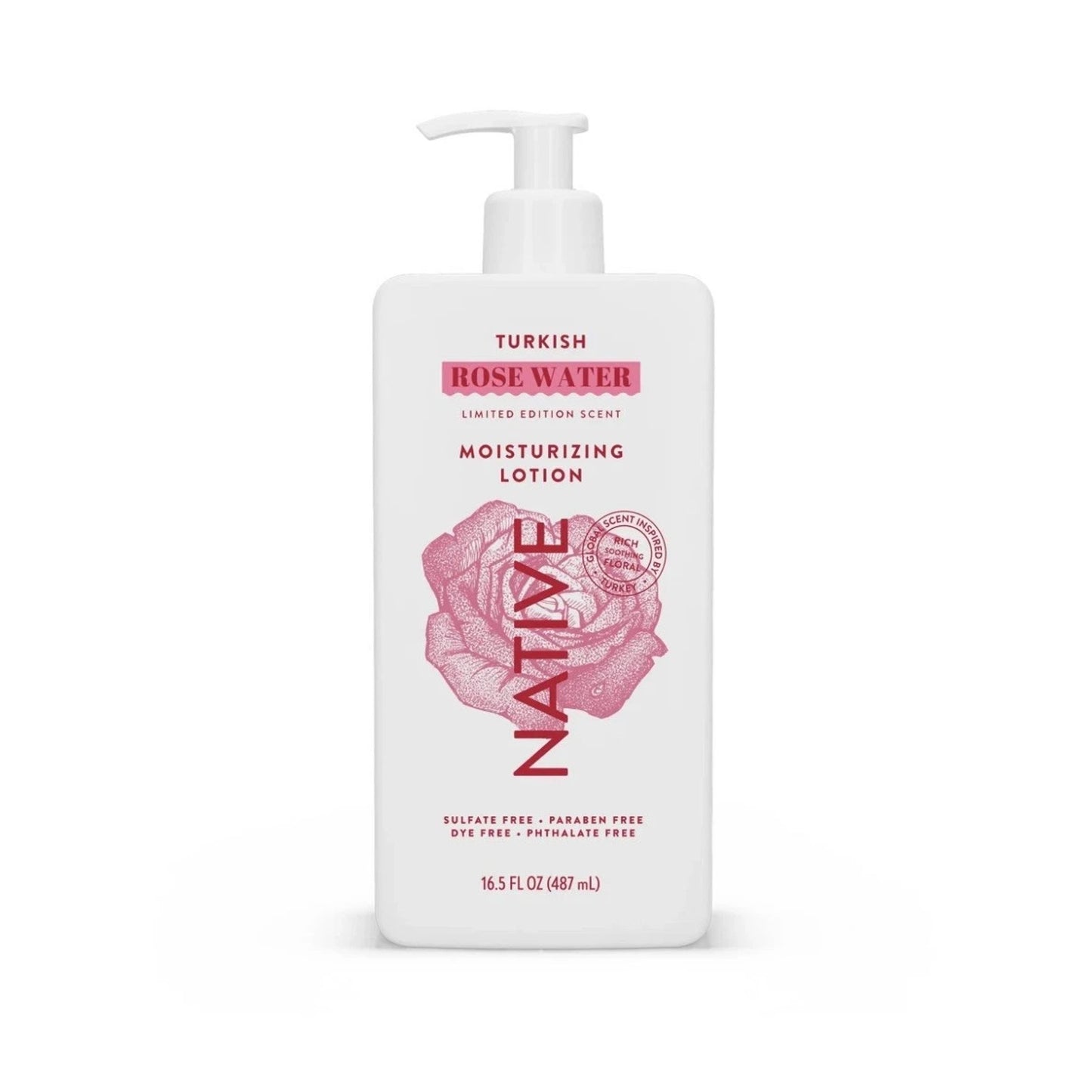 Native Turkish Rose Water Limited Edition Moisturizing Lotion - 16.5 fl oz - NEW