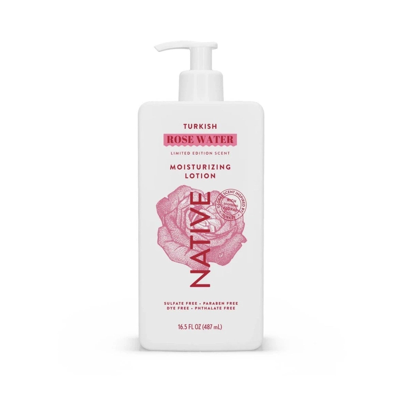 Native Turkish Rose Water Limited Edition Moisturizing Lotion - 16.5 fl oz - NEW