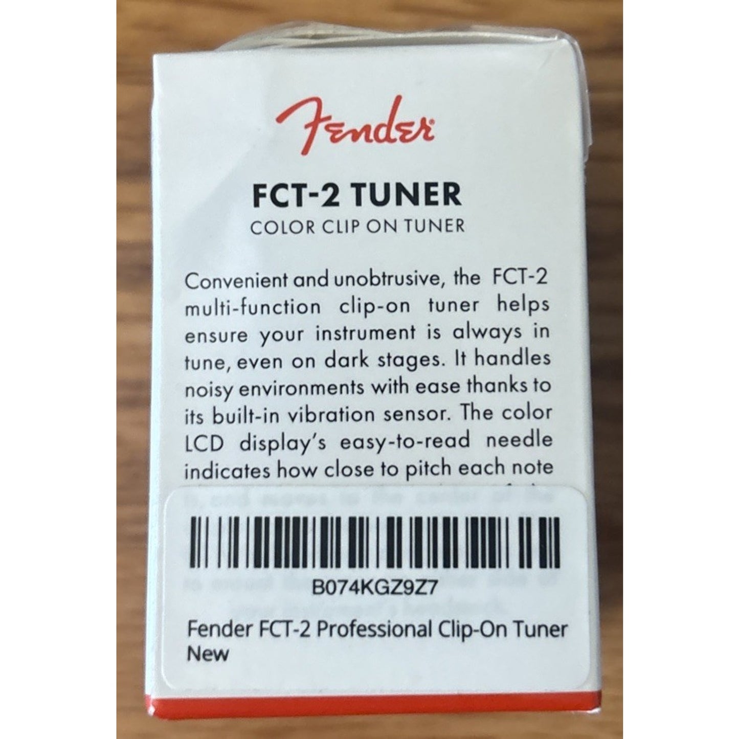 NEW Fender FCT-2 Clip-on Guitar Tuner LCD Display Vibration Sensor Dual-hinge