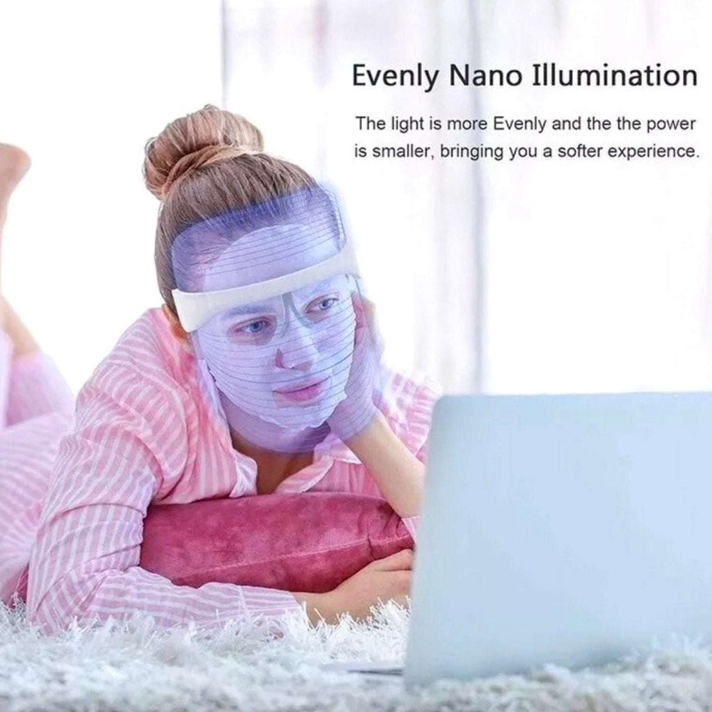 7 Color LED Light Photon Face Neck Mask Rejuvenation Skin Facial Therapy Wrinkle
