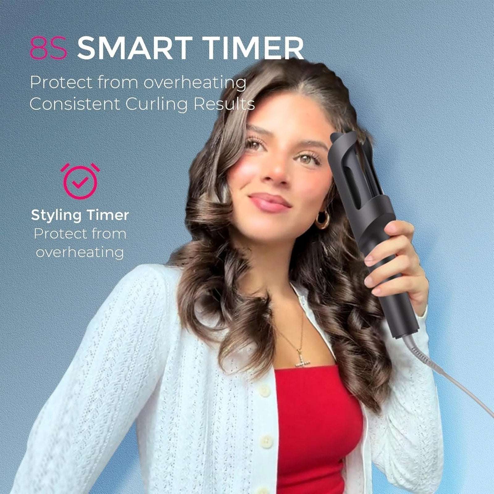 TYMO CURLPRO 1" Automatic Rotating Curling Iron Wand Beach Waves NEW!