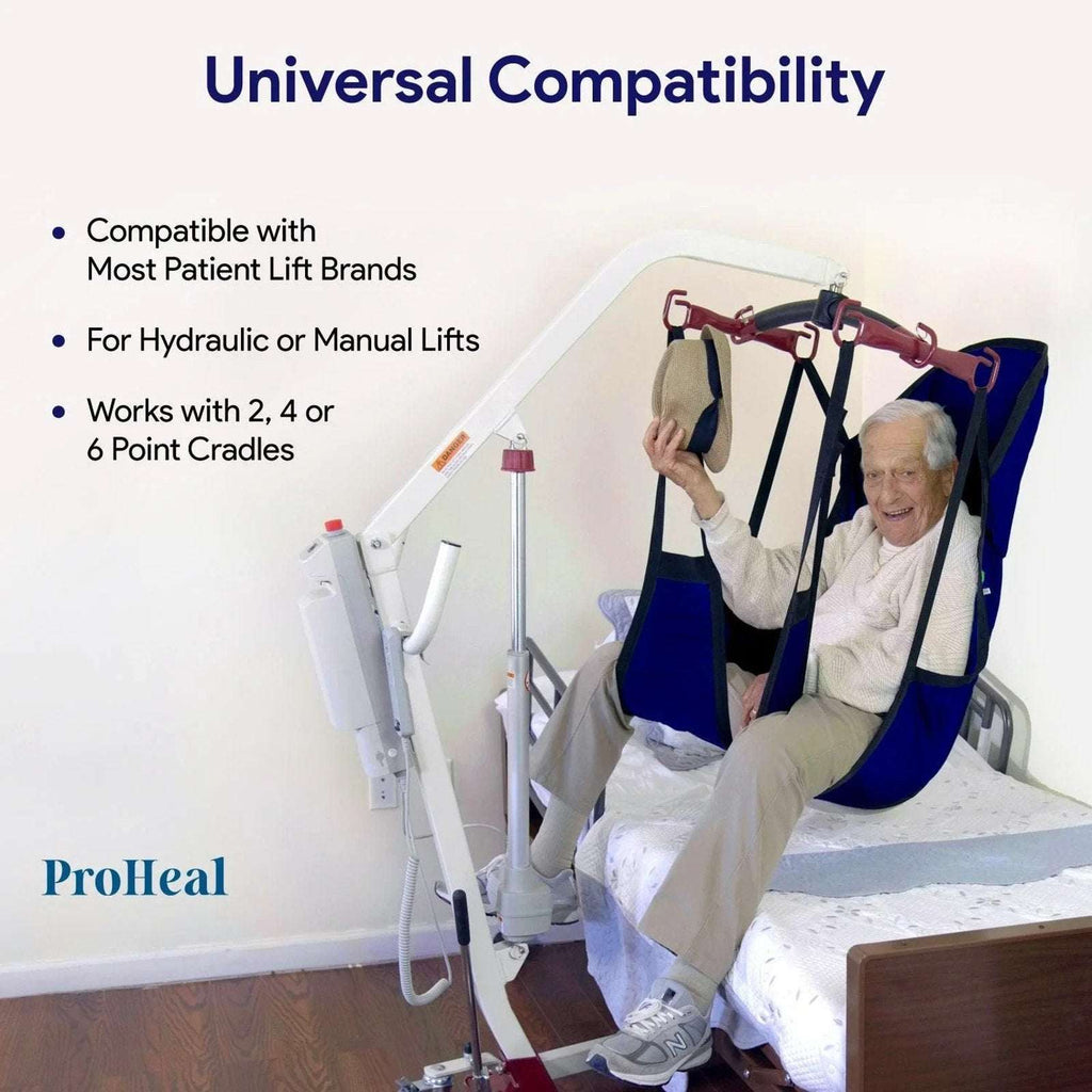 ProHeal 30102-MP Divided Leg Solid Patient Lift Sling XL Extra Large Blue 450lb