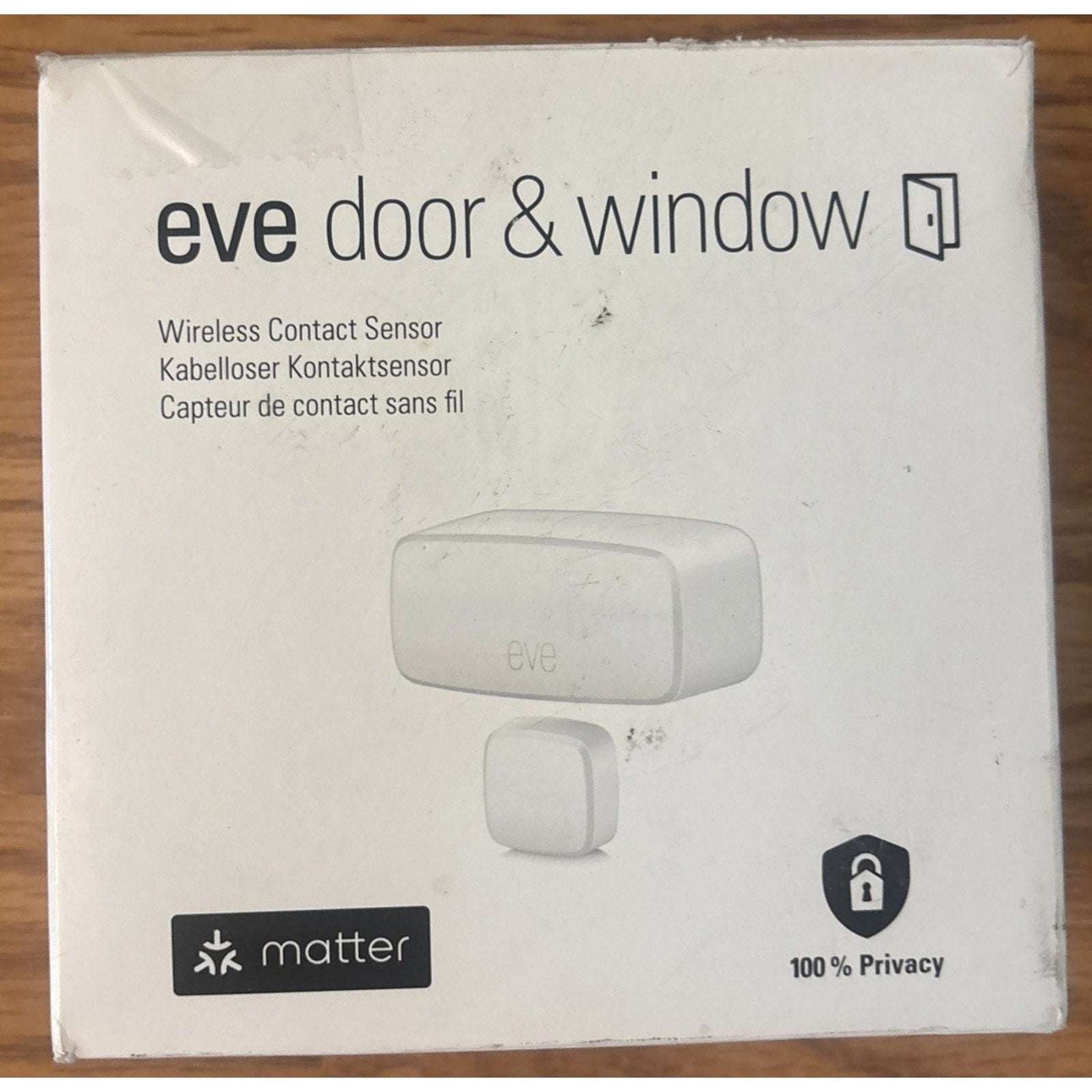 Eve Door & Window (Matter) Smart Contact Sensor 20EBN9901 For Apple Home, Google
