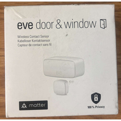 Eve Door & Window (Matter) Smart Contact Sensor 20EBN9901 For Apple Home, Google