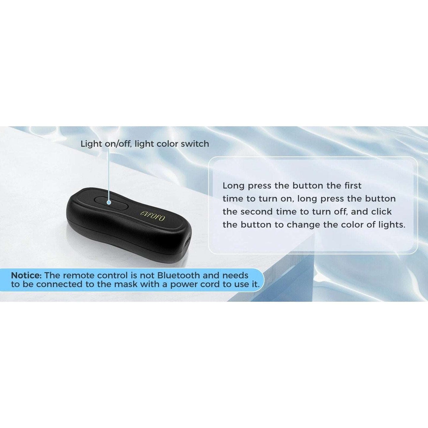 Evfofo Red LED Light Therapy Face Mask 7 Color LED Smoother & More Refined Skin