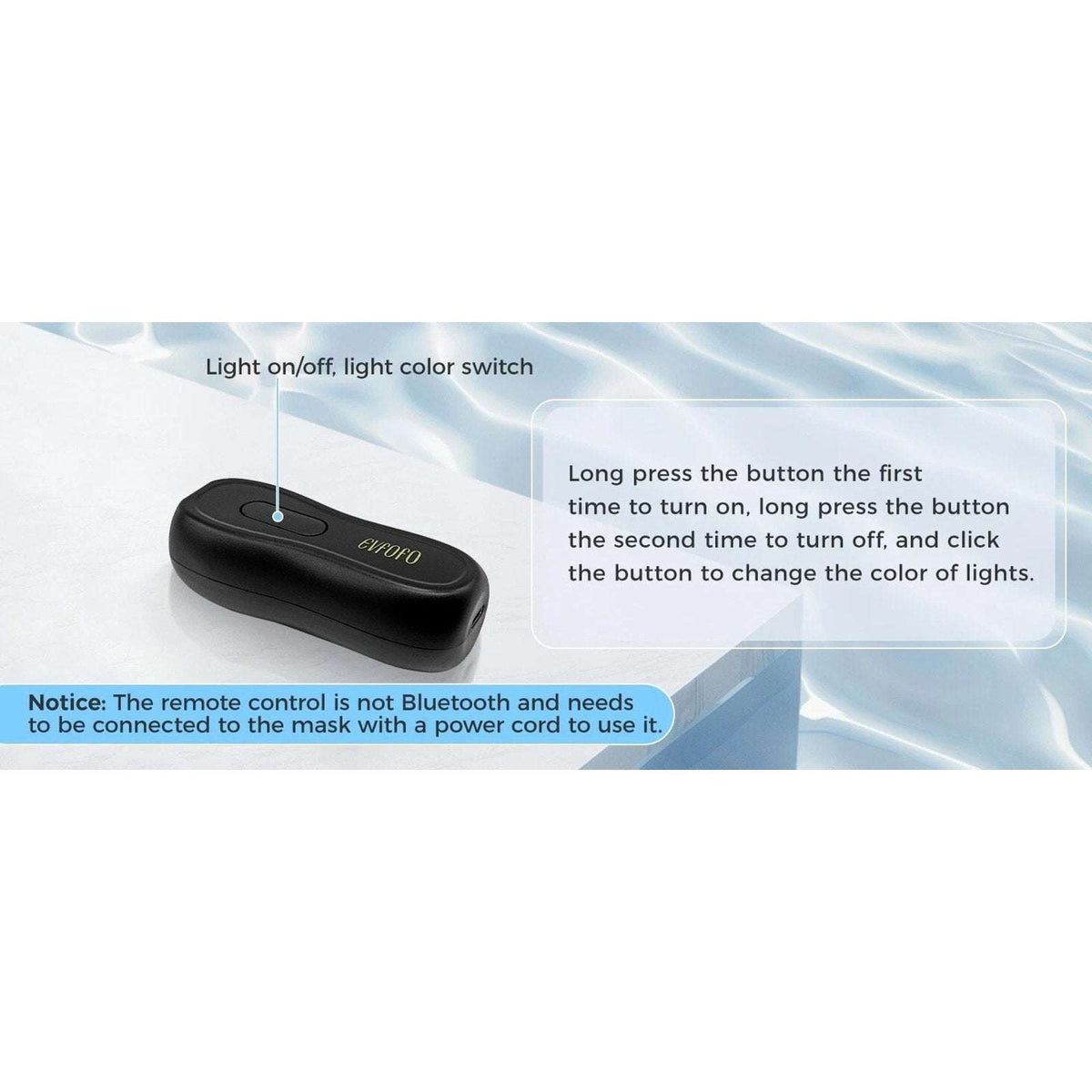 Evfofo Red LED Light Therapy Face Mask 7 Color LED Smoother & More Refined Skin