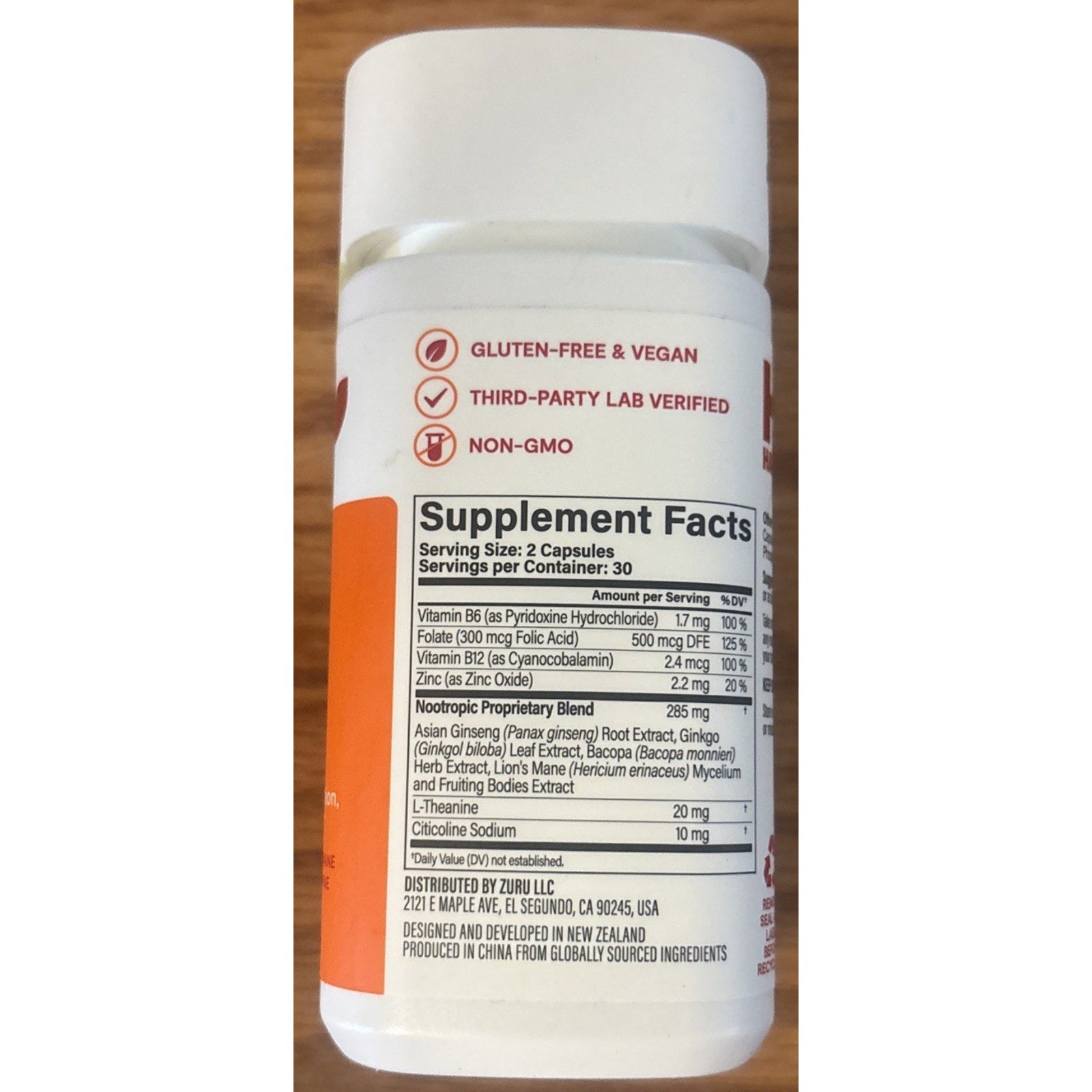 Habit H+ Brain Focus Nootropic Capsules 60ct Vegan Non-GMO Exp 05/2027