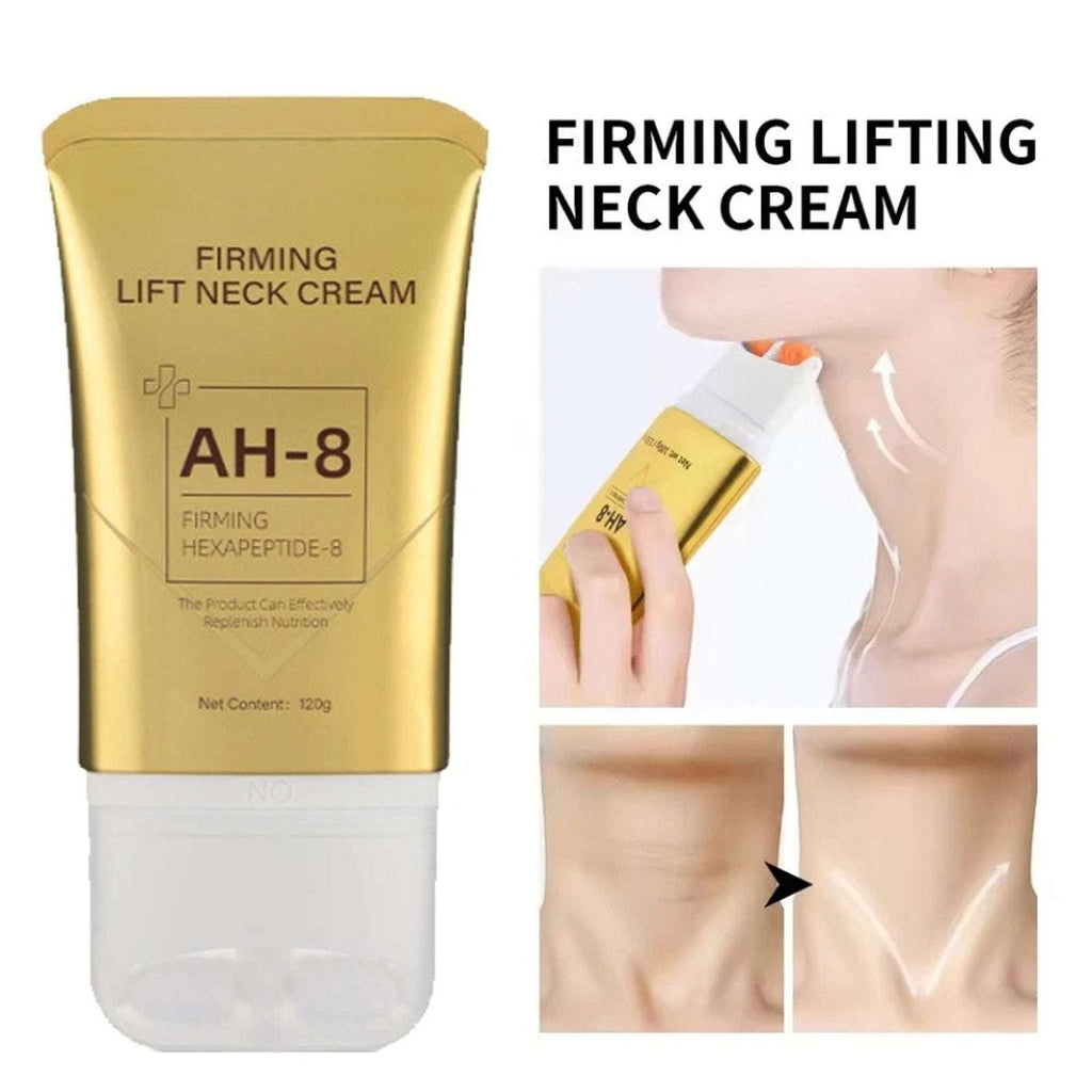 2x AH-8 Firming Lifting Neck Cream & Roller Massager in 1 Hexapeptide Anti-Aging
