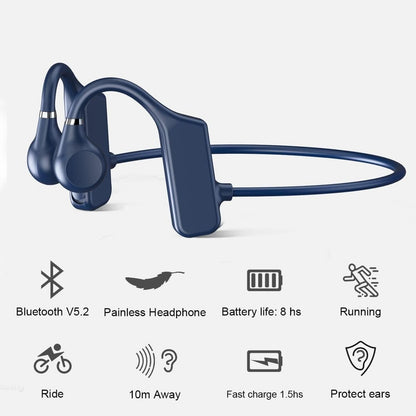 Open Ear Bluetooth 5.1 Sport Headphones Wireless Bone Conduction Earbuds Recharg