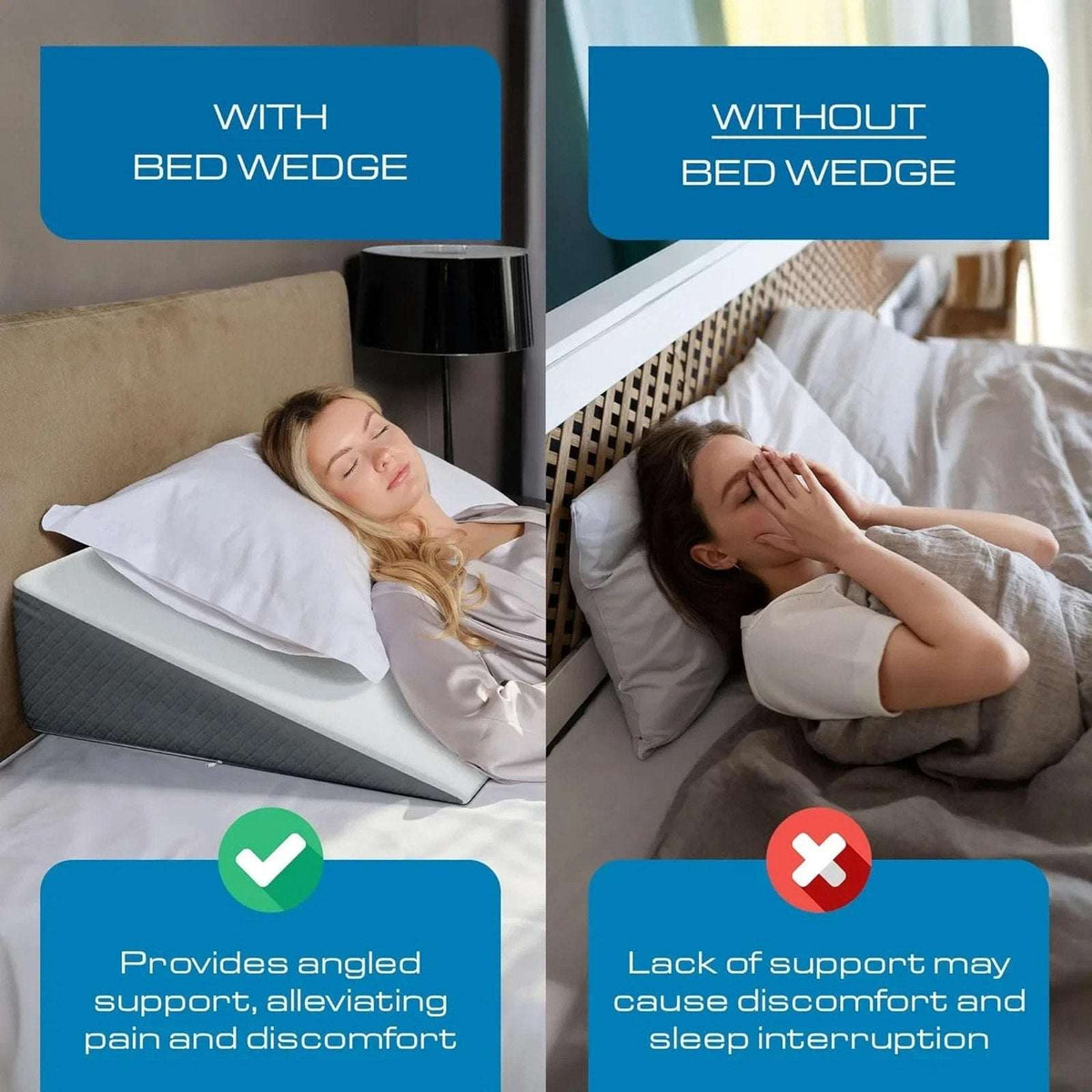 Kolbs Bed Wedge Pillow Memory Foam Sleep Apnea, Acid Reflux, Back Pain FSA Eligi