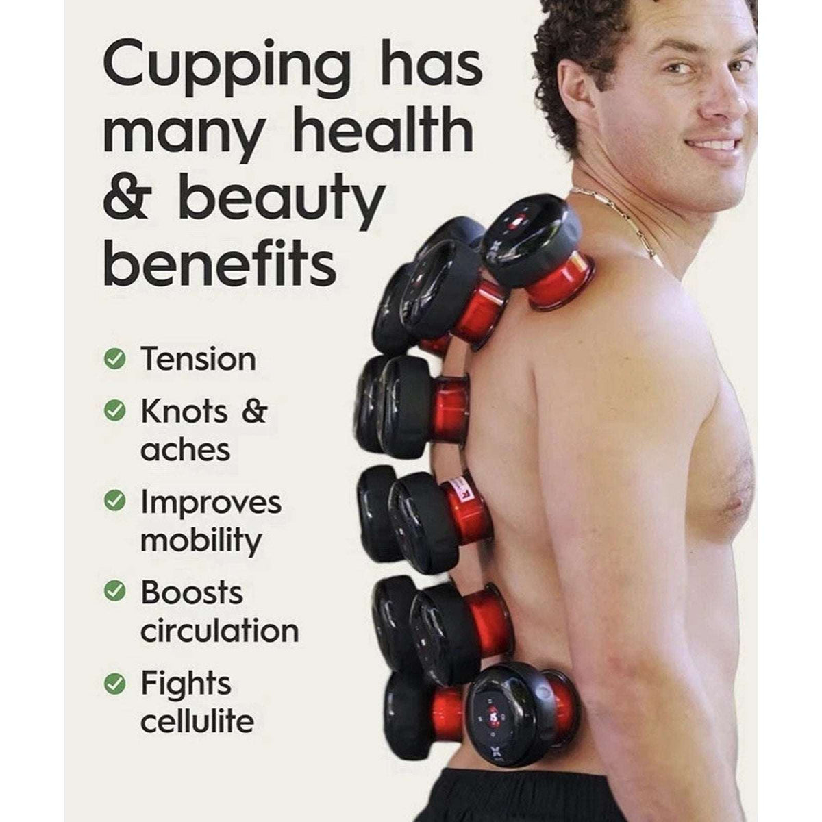 REVO Smart Cup The Original 4-in-1 Red Light Cupping Therapy Massager w Heat NEW