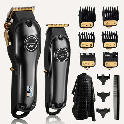 Suprent PRO THE BLACK DEVIL Hair Clipper & Detail Trimmer Kit HC596BX NEW