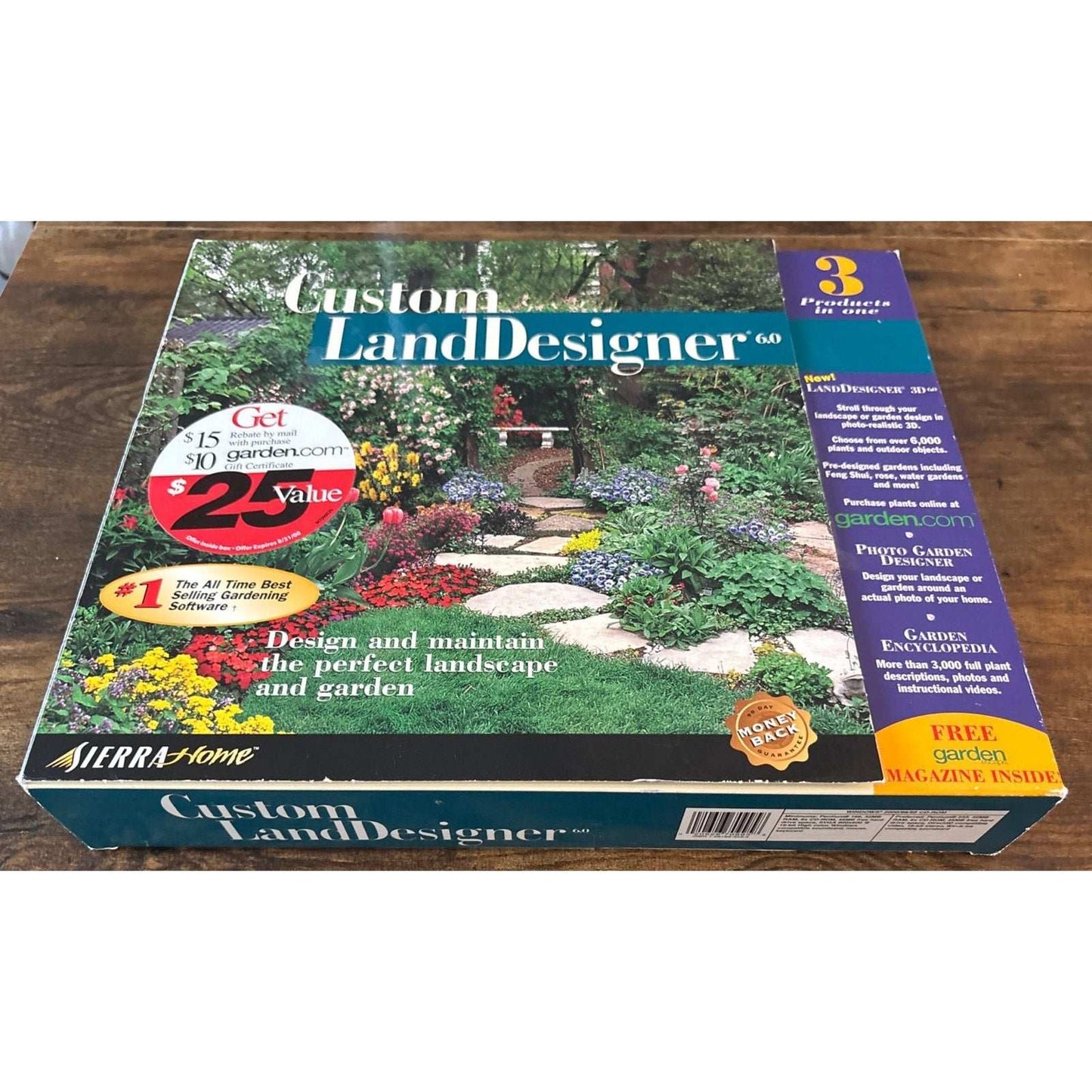 Sierra Home Custom 3D 6.0 LandDesigner Landscaping Software Windows 95/98/2000