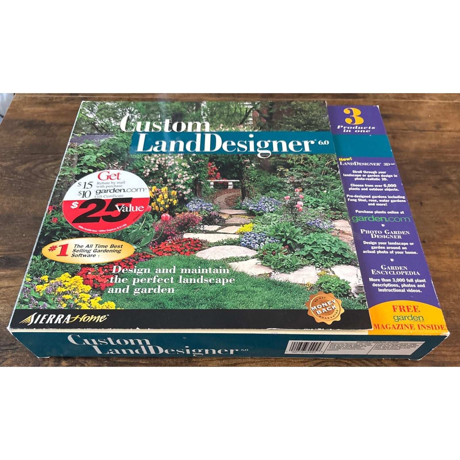 Sierra Home Custom 3D 6.0 LandDesigner Landscaping Software Windows 95/98/2000