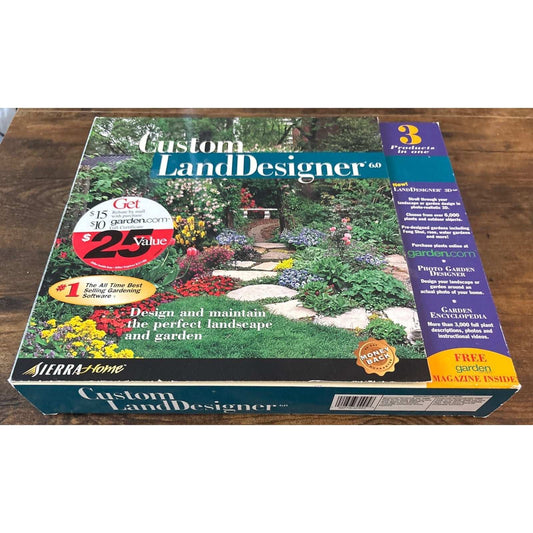 Sierra Home Custom 3D 6.0 LandDesigner Landscaping Software Windows 95/98/2000
