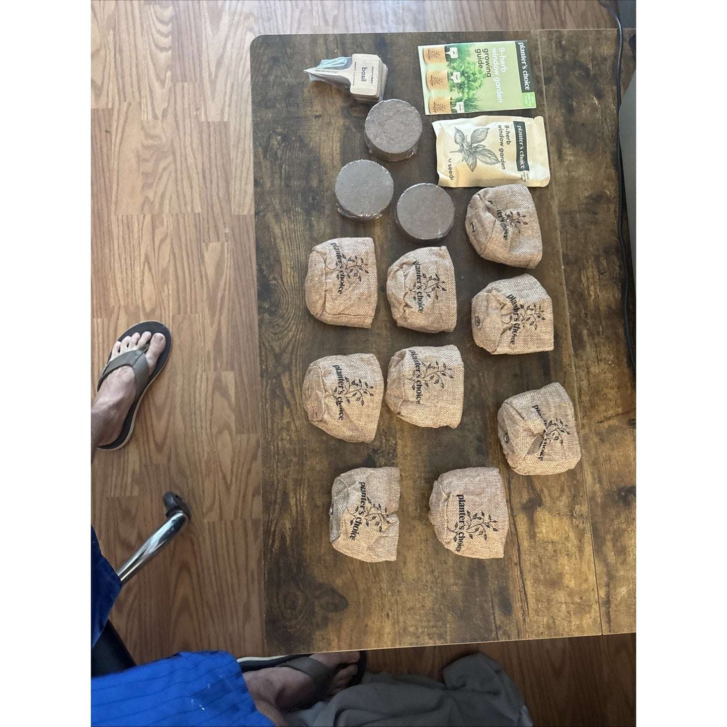 9 Herb Indoor Window Garden Kit Dill Basil Chives Thyme Sage Parsley Cilantro ++