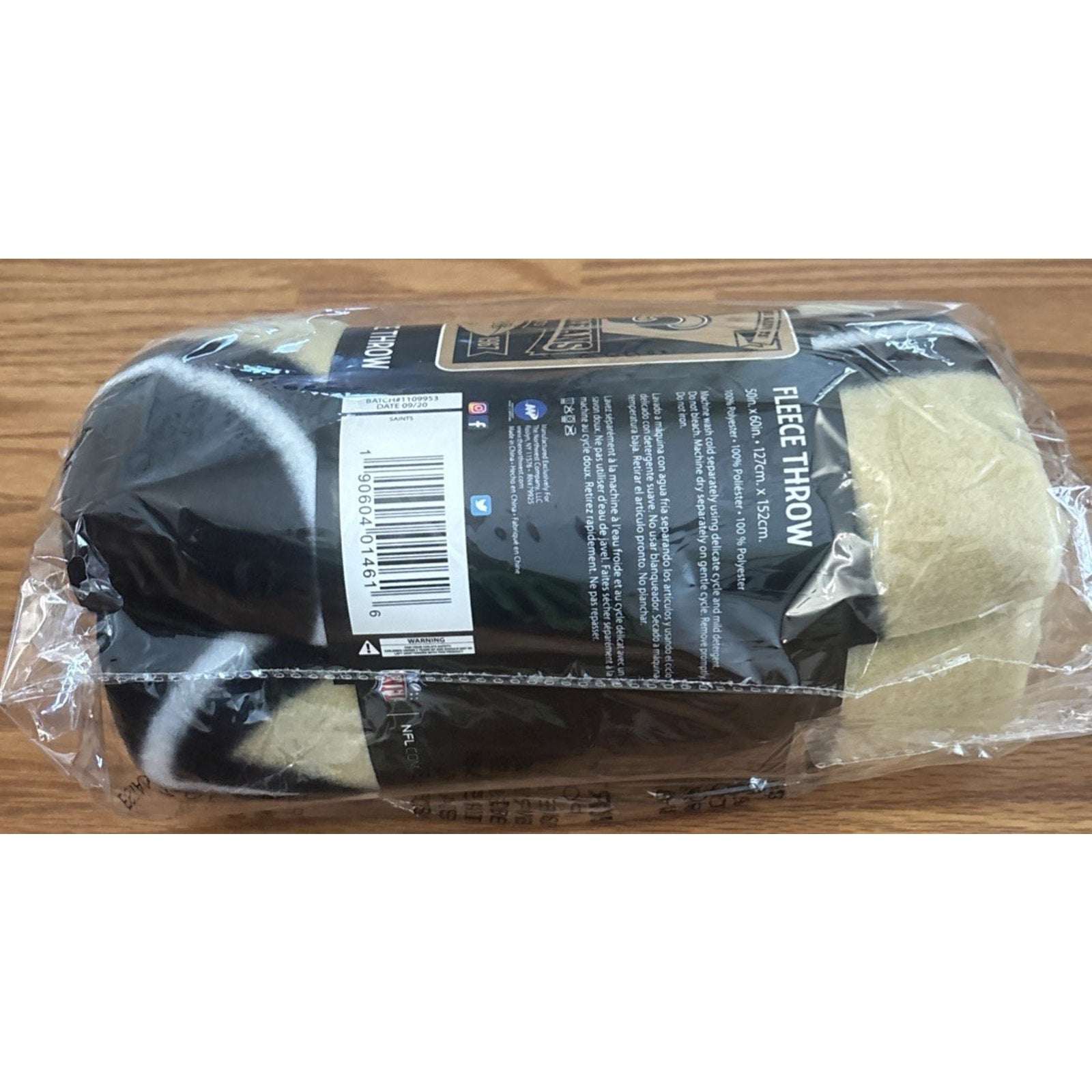 New Orleans Saints Stadium Blanket Fleece Throw Soft Marque NFL Licensed New
