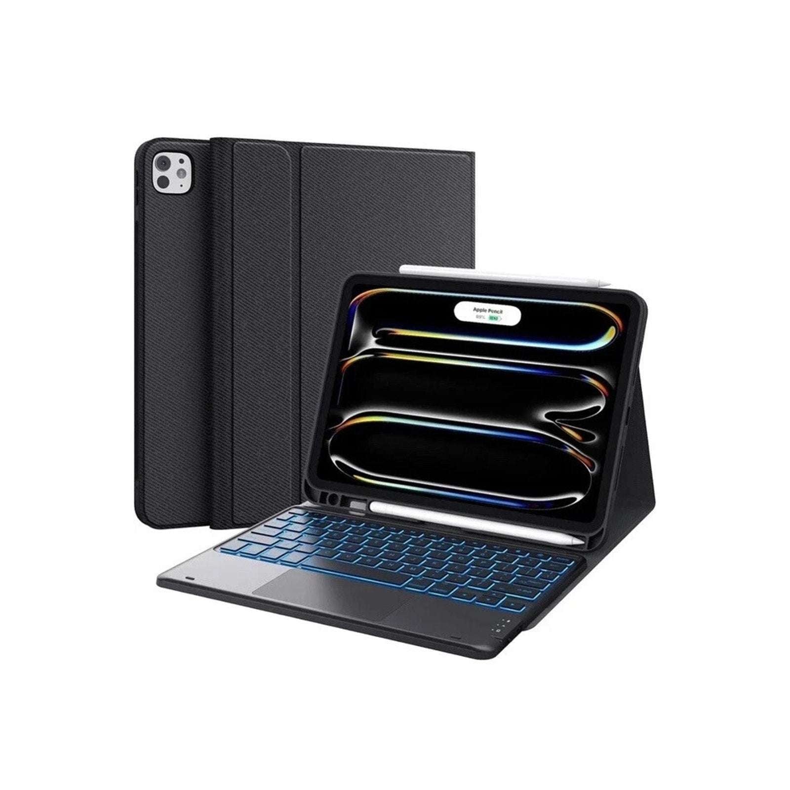 CHESONA for iPad Pro 11 Inch Case iPad Air 4/5th Gen w/ Touchpad Keyboard Black