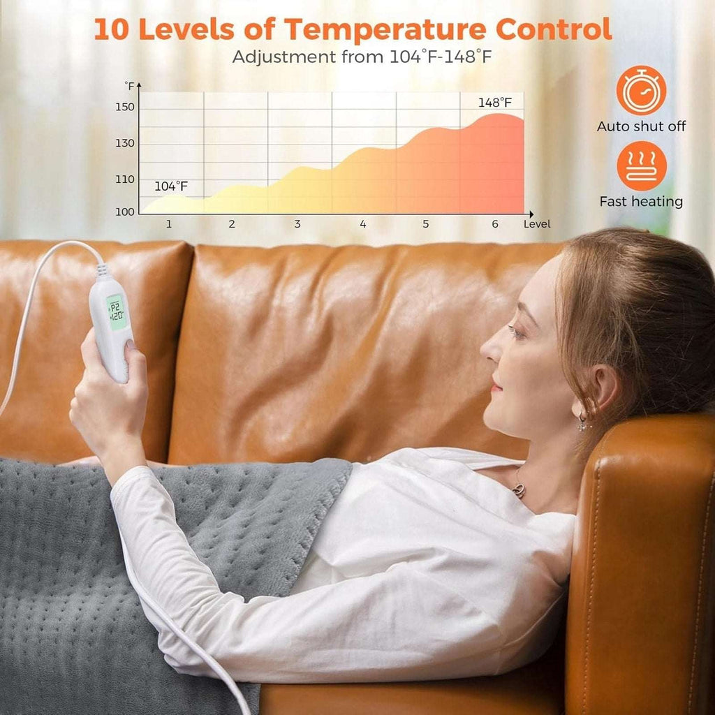 NOWWISH Heating Pad for Back Pain Relief & Cramps, XL 33x17" Moist & Dry Heat