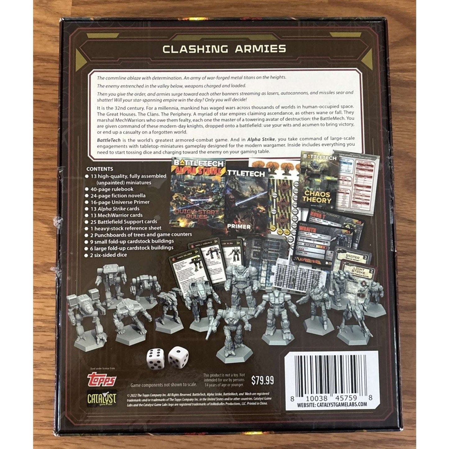 Battletech Box Set Alpha Strike, Catalyst Game Labs 2022 CAT35690 Open Box READ