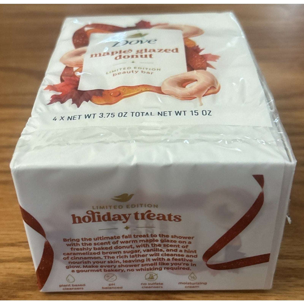 3PC Dove Limited Edition Maple Glazed Donut Body Wash, Body Scrub & Bar Soap Set