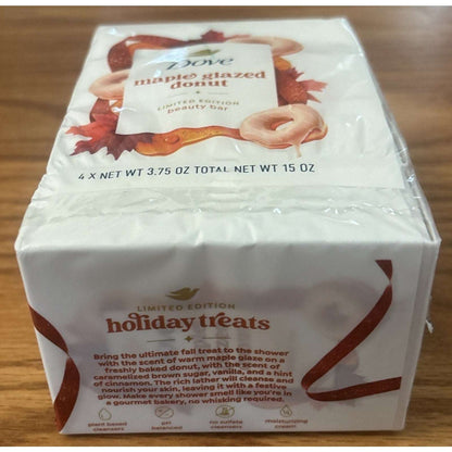 3PC Dove Limited Edition Maple Glazed Donut Body Wash, Body Scrub & Bar Soap Set