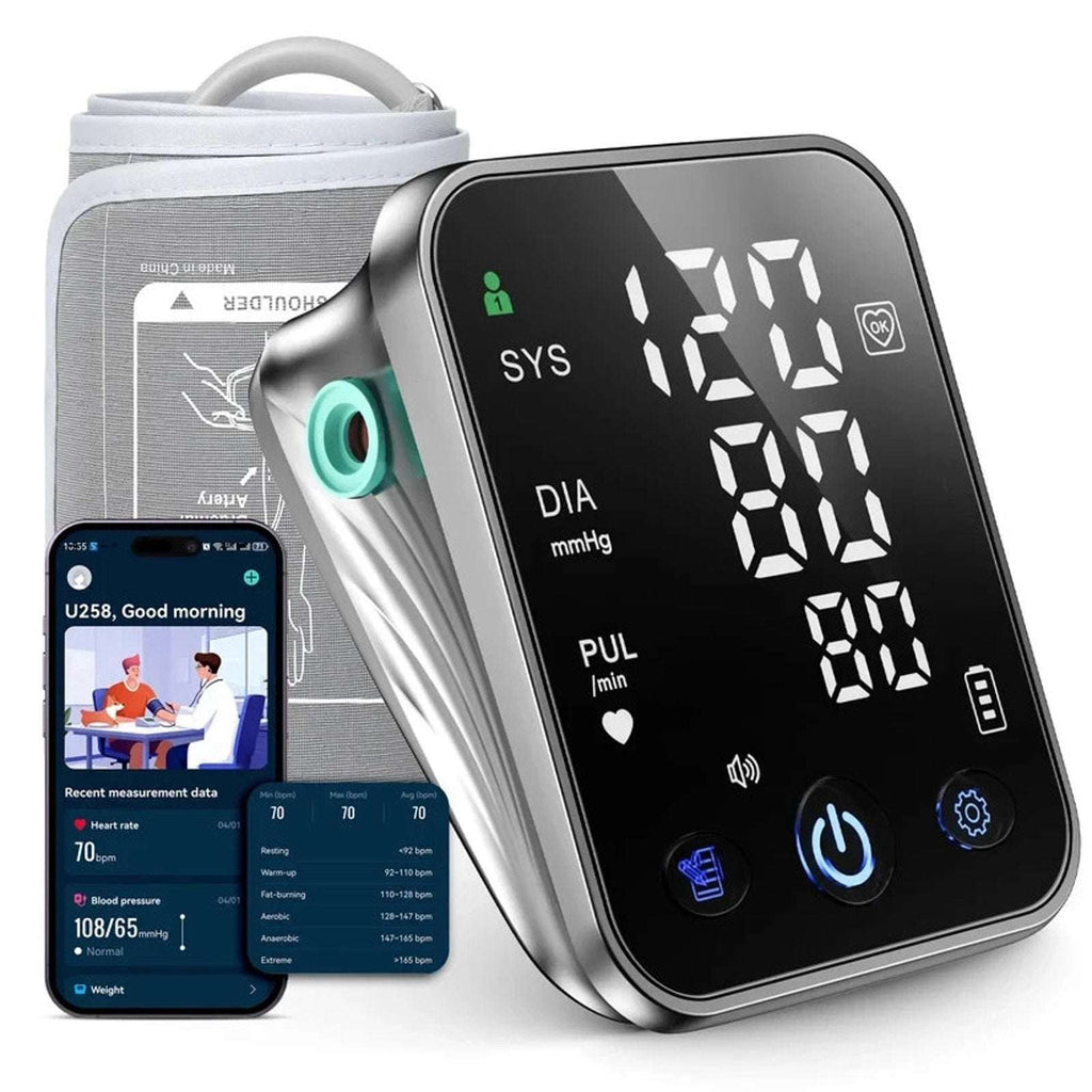 RunStar Smart Blood Pressure Monitor w/ 8.6"-16.5" Upper Arm BP Cuff, Dual Users