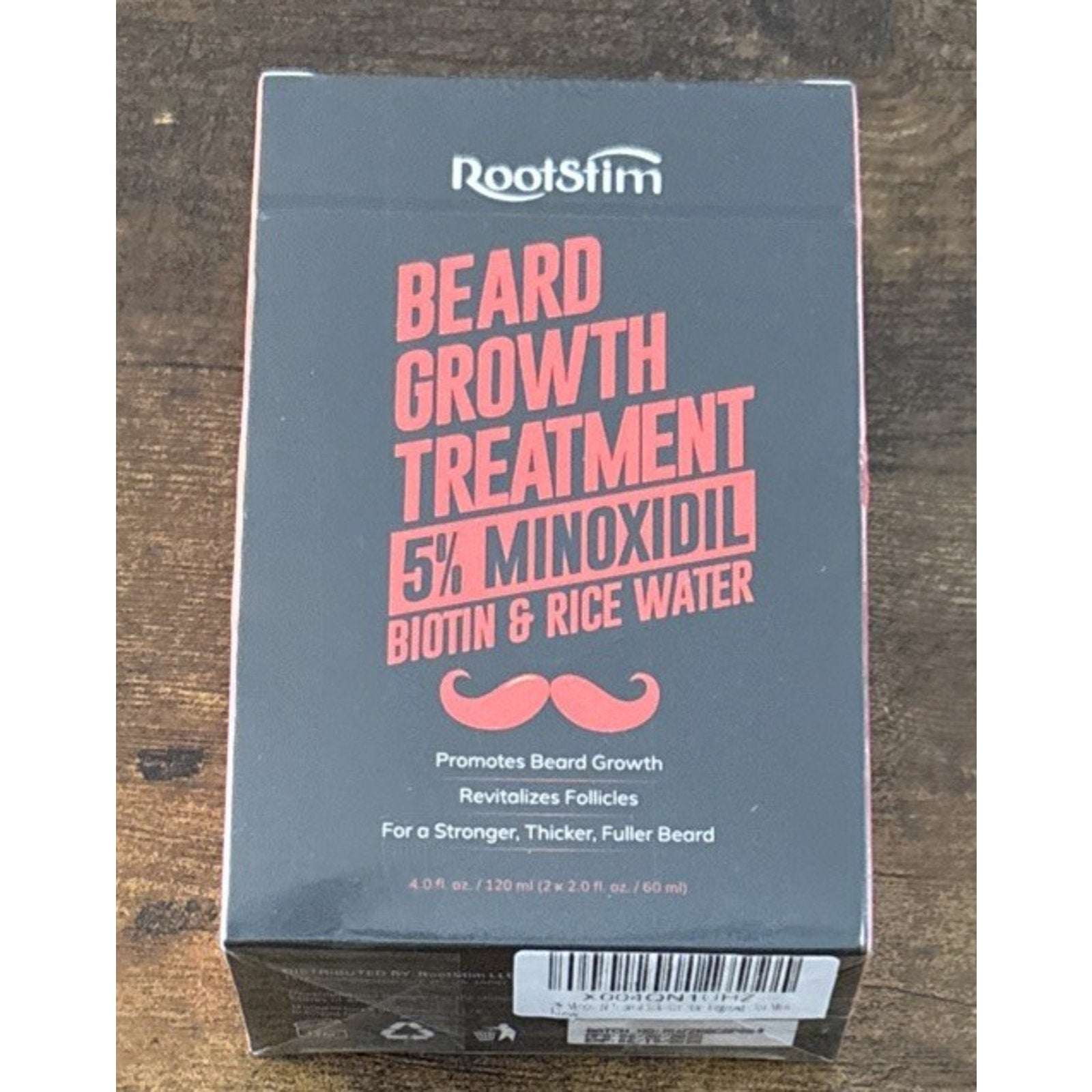 RootStim 5% Minoxidil Beard Regrowth Serum Spray for Men w/ Biotin 4 fl oz 06/28