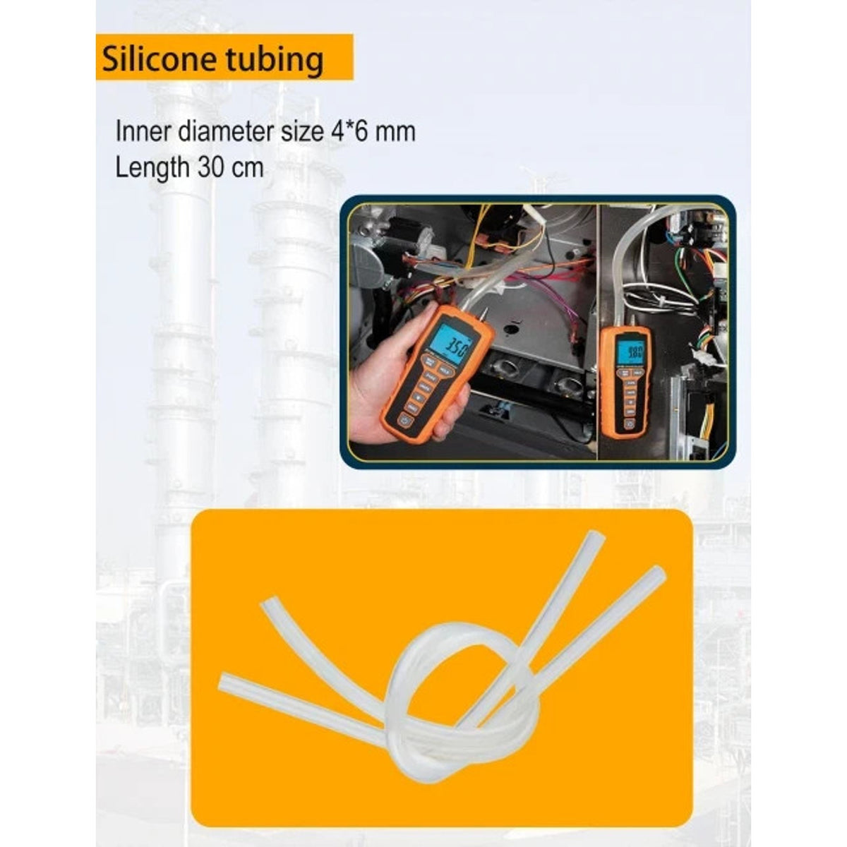 ZIBOO JL3MN Manometer Probe Kit for Klein Tools ET180 Digital Manometer w/ Case