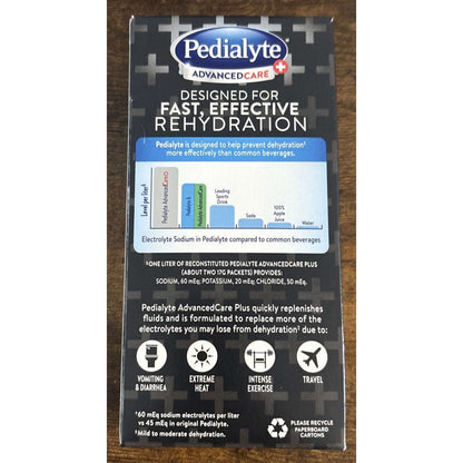 Pedialyte AdvancedCare Plus Electrolyte Powder Berry & Strawberry 24Pk (4 Boxes)
