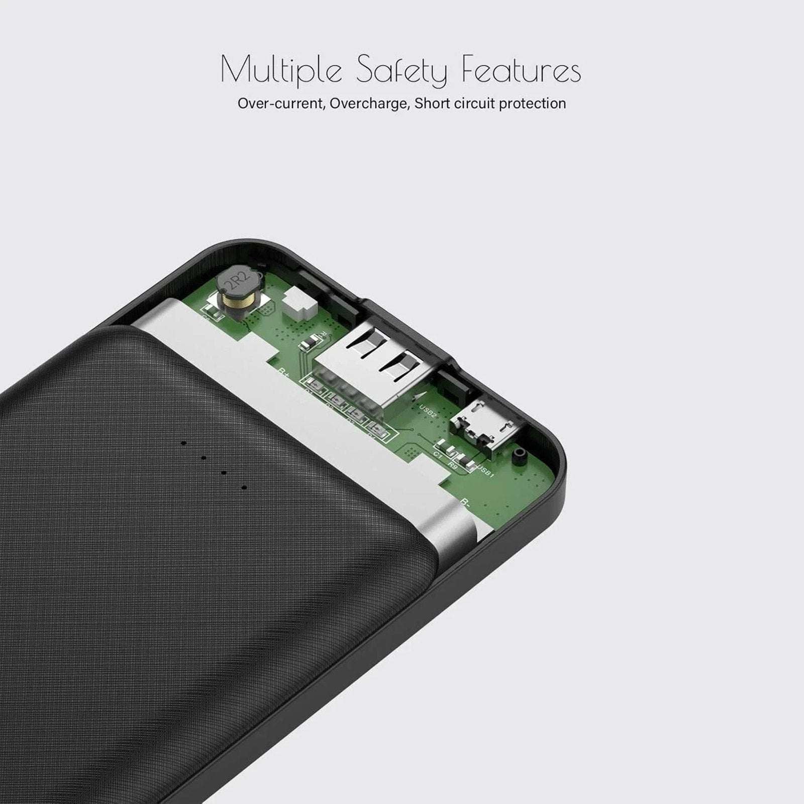 Miady 2-Pack 5000mAh Mini Portable Charger, 5V 2.4A USB-C Output Fast Charging