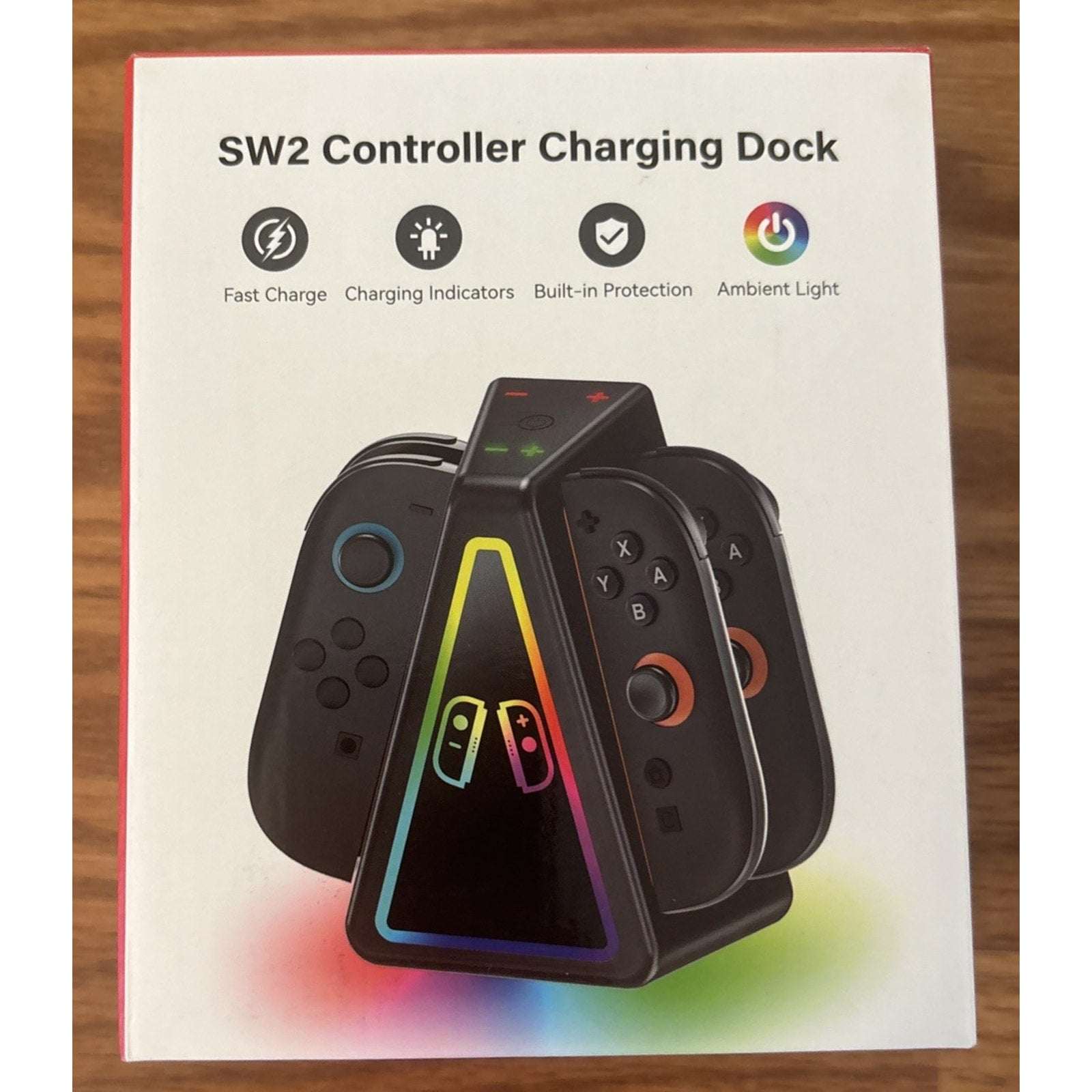 for Nintendo Switch 2 RGB Magnetic Charging Dock - 4 Joy-Con Controllers Charger