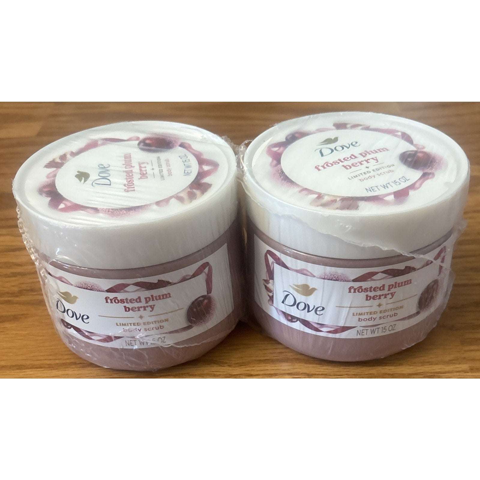 2PC Dove Frosted Plum Berry Body Scrub - Limited Edition - Holiday Treats