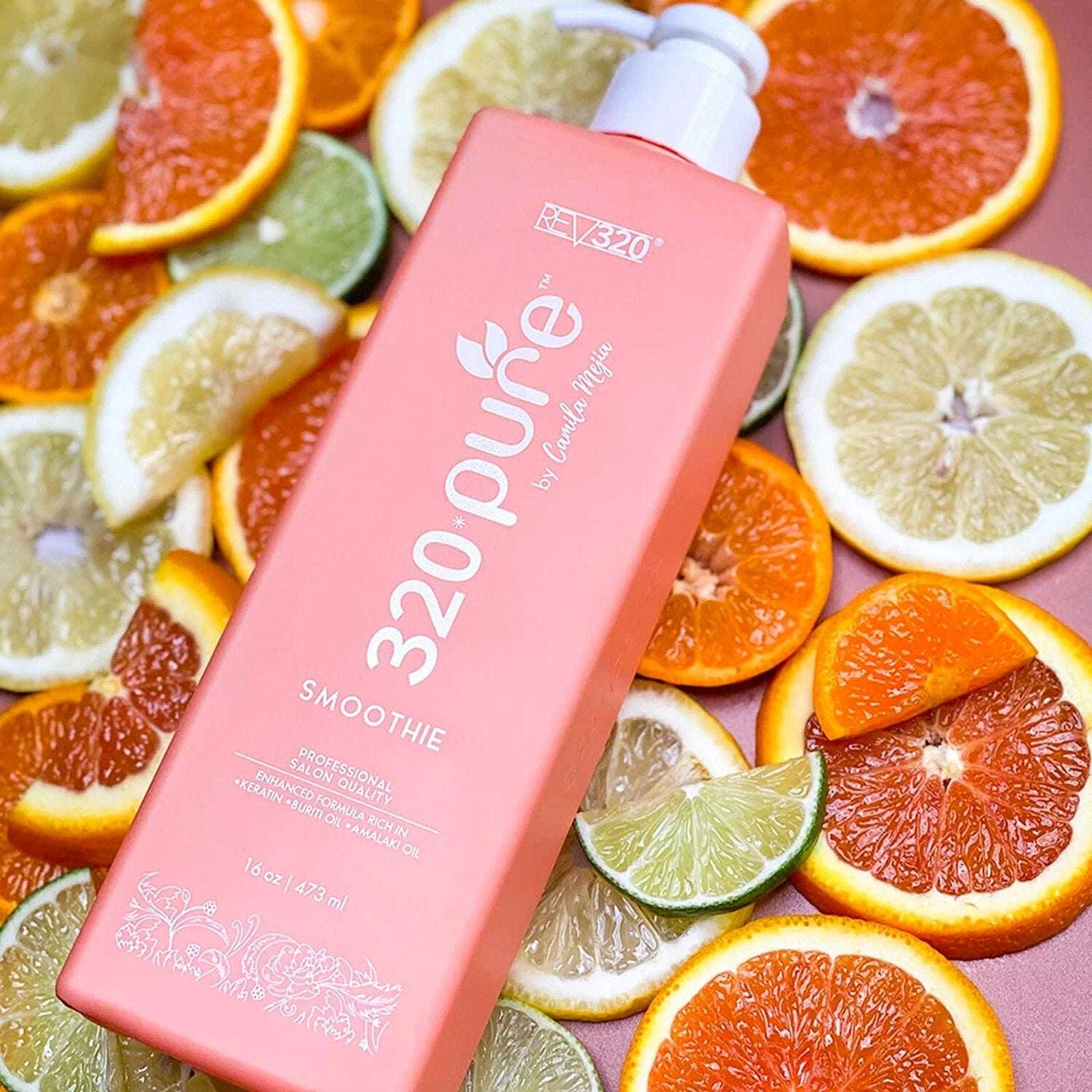320PURE SMOOTHIE Leave In Conditioner 100% Pure Extracts Frizz Control 16oz Pump