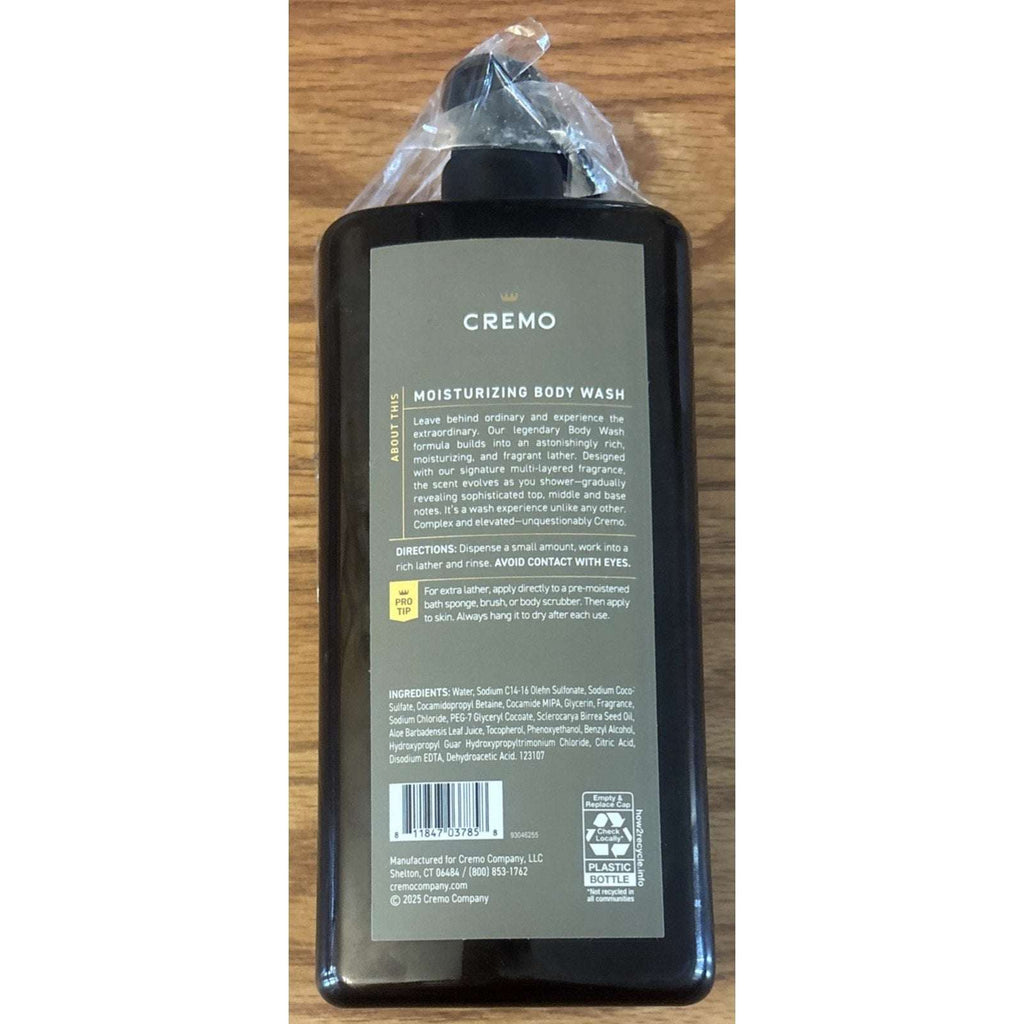 Cremo Vintage Suede Smooth & Amber Moisturizing Body Wash for Men, 32 FL Oz