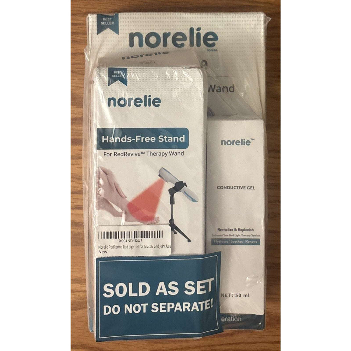 Norelie RedRevive Cold Laser Therapy Wand, Stand & Conductive Gel Bundle Set NEW