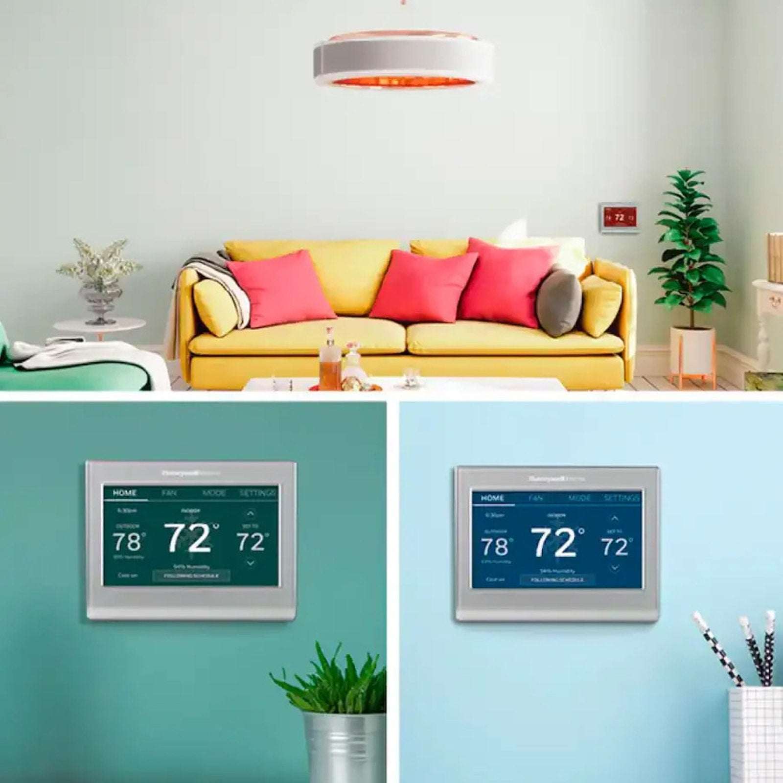 Honeywell Home Wi-Fi Smart Color 7-Day Programmable Thermostat with Touchscreen