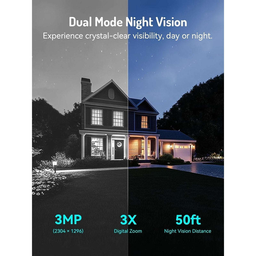 blurams 2K Solar Outdoor Wireless Camera 360° PTZ Security Cam Auto Track Color