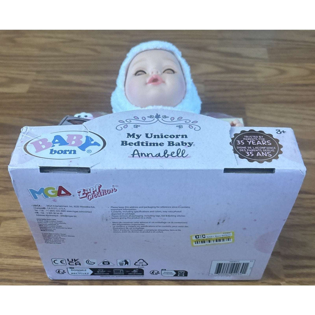BABY born My Unicorn Bedtime Baby Annabell - Safe for Bath - Soothes & Comforts