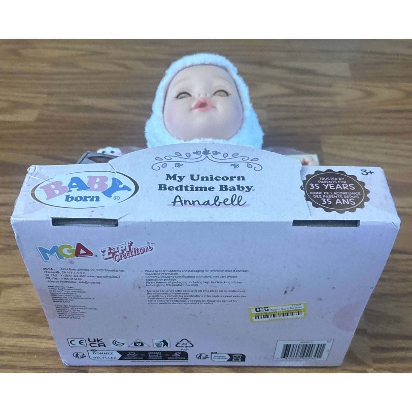 BABY born My Unicorn Bedtime Baby Annabell - Safe for Bath - Soothes & Comforts